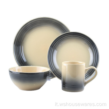 All&#39;ingrosso set di porcellana di porcellaine osso set brillante